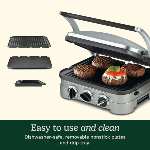 Cuisinart Panini Press, Stainless Steel Griddler, Sandwich Maker - Image 6